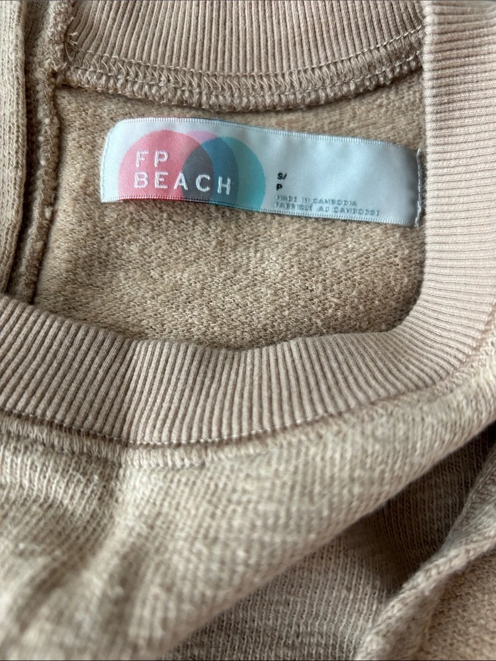 Free People Beach Oatmeal Cropped Tank